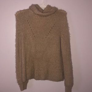 Fuzzy turtle neck sweater